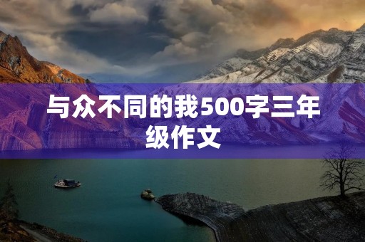 与众不同的我500字三年级作文
