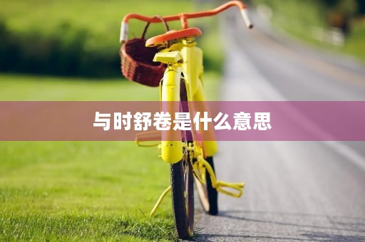 与时舒卷是什么意思