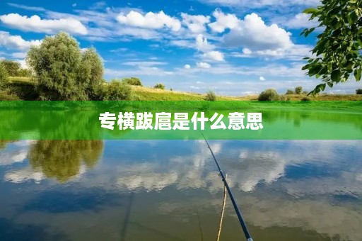 专横跋扈是什么意思