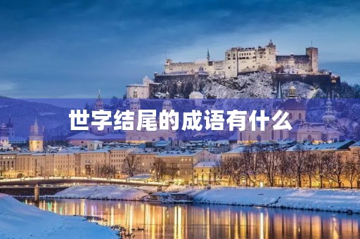世字结尾的成语有什么