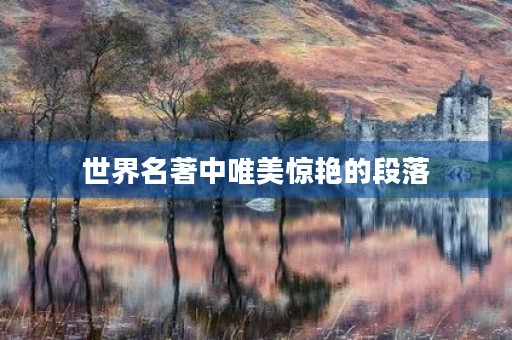 世界名著中唯美惊艳的段落