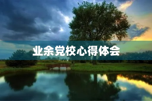 业余党校心得体会