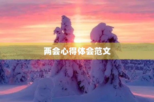 两会心得体会范文 两会心得体会范文