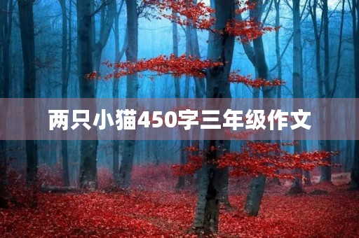 两只小猫450字三年级作文
