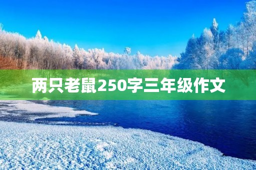 两只老鼠250字三年级作文 两只老鼠250字三年级作文