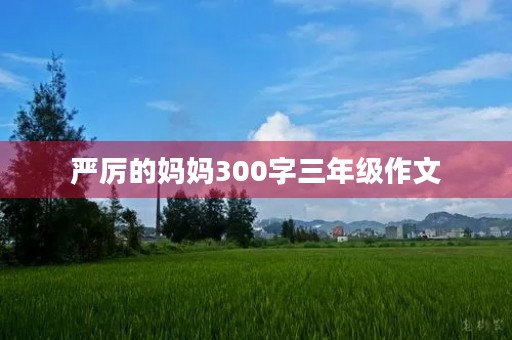严厉的妈妈300字三年级作文