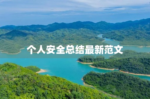 个人安全总结最新范文