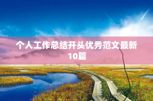 个人工作总结开头优秀范文最新10篇