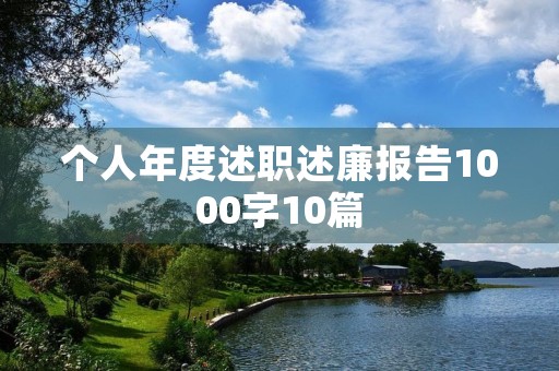 个人年度述职述廉报告1000字10篇