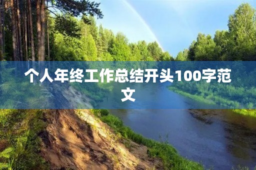个人年终工作总结开头100字范文
