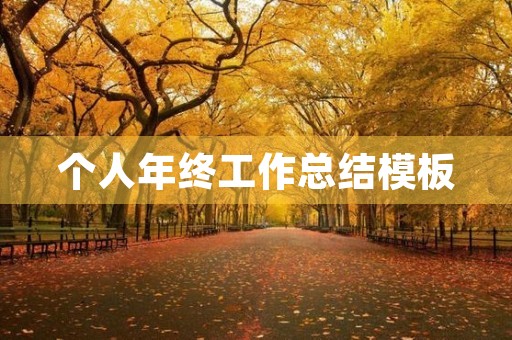 个人年终工作总结模板 个人年终工作总结模板