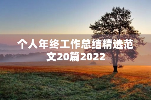 个人年终工作总结精选范文20篇2022