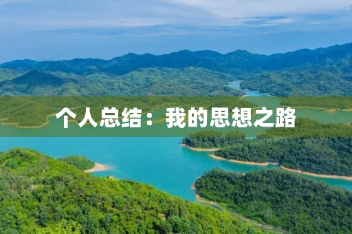 个人总结：我的思想之路