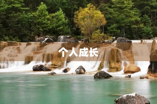 个人成长,从点滴做起 个人成长,从点滴做起