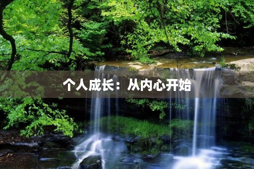个人成长：从内心开始