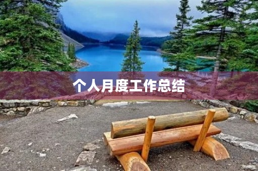 个人月度工作总结