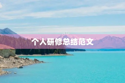 个人研修总结范文