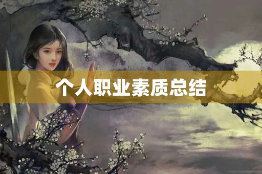 个人职业素质总结