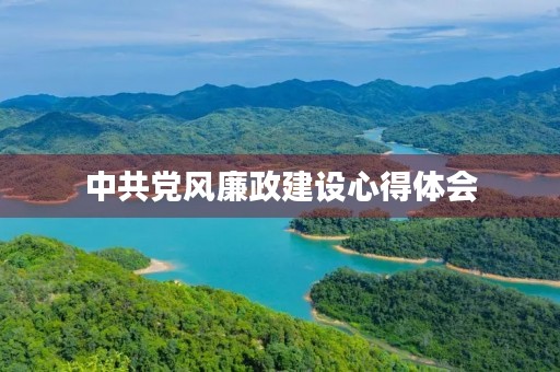 中共党风廉政建设心得体会