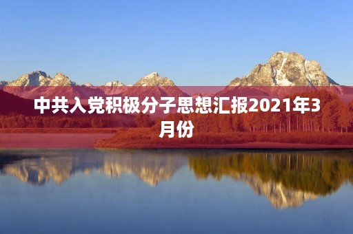 中共入党积极分子思想汇报2021年3月份