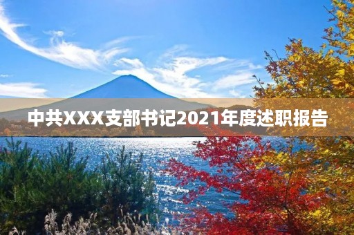 中共XXX支部书记2021年度述职报告 中共XXX支部书记2021年度述职报告