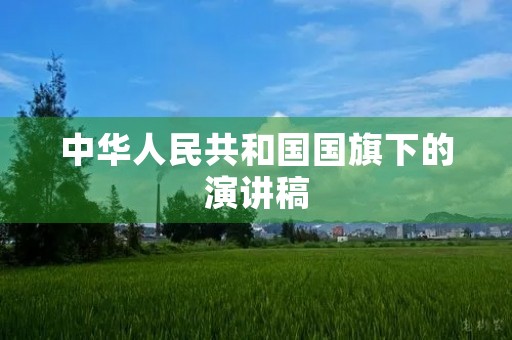 中华人民共和国国旗下的演讲稿