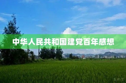 中华人民共和国建党百年感想 中华人民共和国建党百年感想