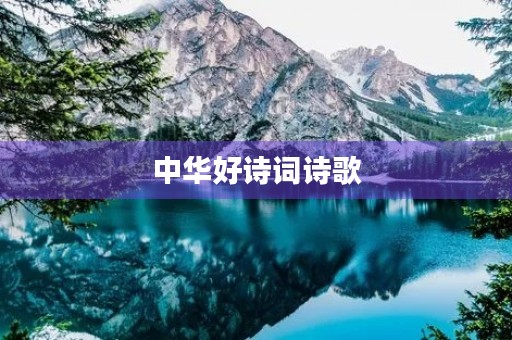 中华好诗词诗歌 中华好诗词诗歌