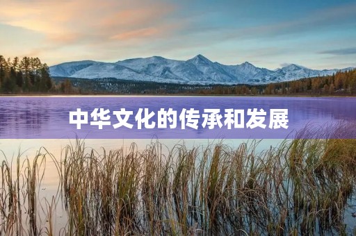 中华文化的传承和发展 中华文化的传承和发展
