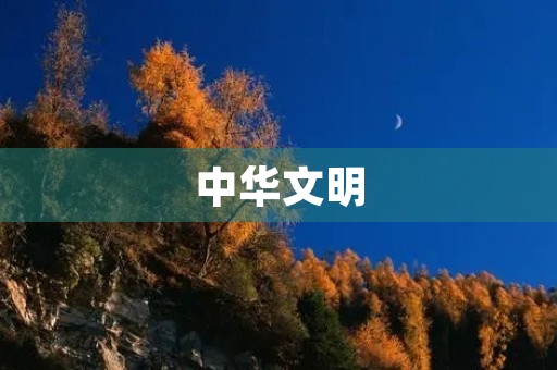 中华文明，从我做起
