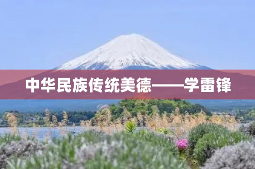 中华民族传统美德——学雷锋 中华民族传统美德——学雷锋