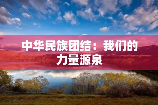 中华民族团结：我们的力量源泉