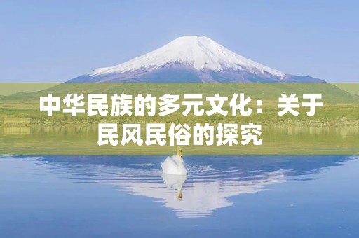 中华民族的多元文化：关于民风民俗的探究