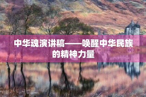 中华魂演讲稿——唤醒中华民族的精神力量