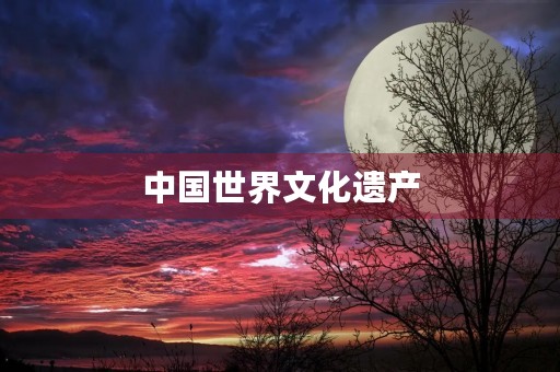 中国世界文化遗产 中国世界文化遗产