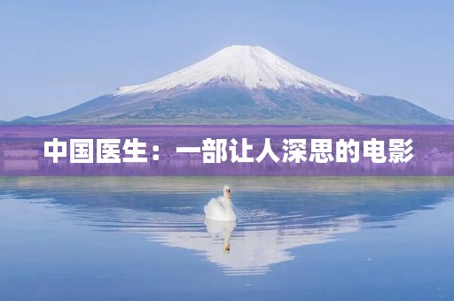 中国医生：一部让人深思的电影