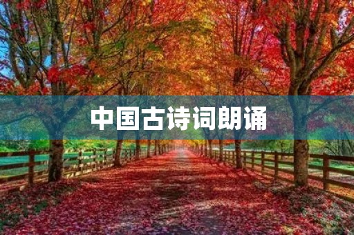 中国古诗词朗诵 中国古诗词朗诵