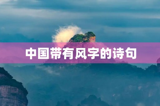 中国带有风字的诗句