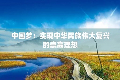 中国梦：实现中华民族伟大复兴的崇高理想