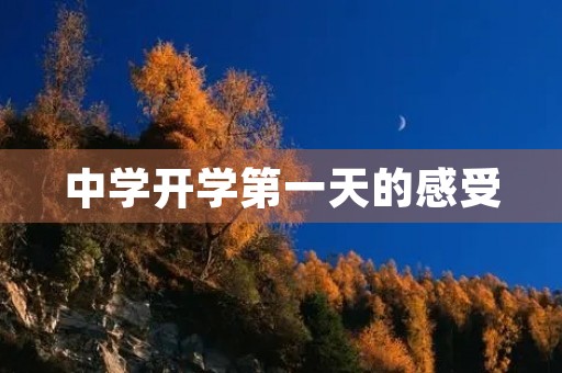 中学开学第一天的感受 中学开学第一天的感受