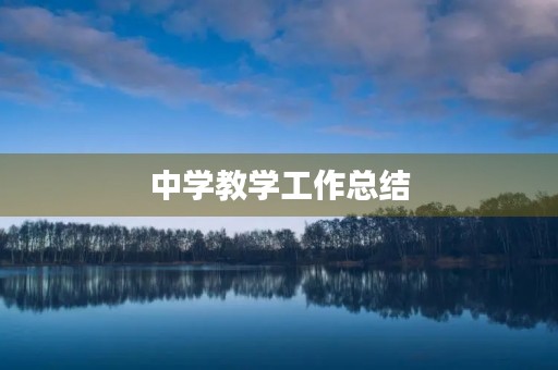 中学教学工作总结