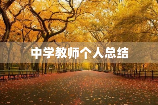 中学教师个人总结 中学教师个人总结