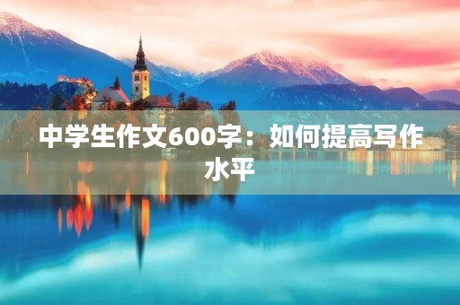 中学生作文600字：如何提高写作水平
