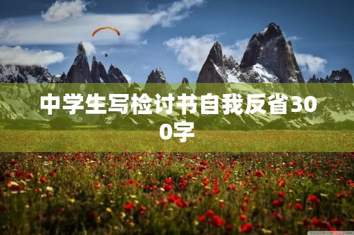 中学生写检讨书自我反省300字