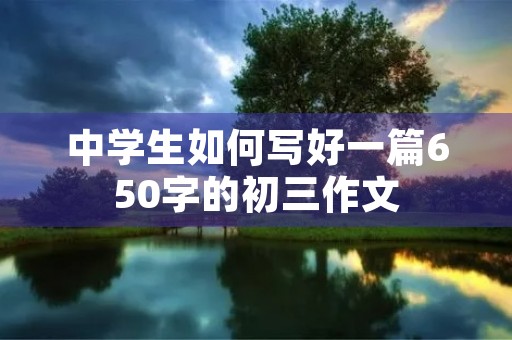 中学生如何写好一篇650字的初三作文 中学生如何写好一篇650字的初三作文