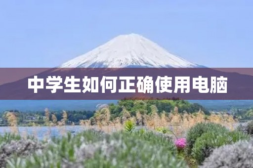 中学生如何正确使用电脑 中学生如何正确使用电脑