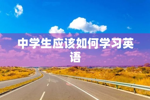 中学生应该如何学习英语