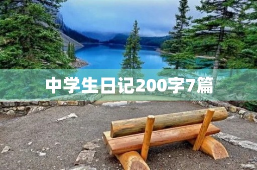 中学生日记200字7篇
