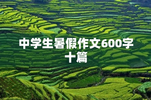 中学生暑假作文600字十篇 中学生暑假作文600字十篇