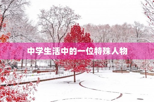 中学生活中的一位特殊人物 中学生活中的一位特殊人物